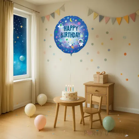 balon foliowy happy birthday kosmiczne urodziny amscan 18 rnd