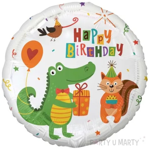 balon foliowy happy birthday krokodyl wiewiorka godan 18 rnd