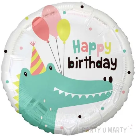 balon foliowy happy birthday krokodyl z balonami godan 18 rnd