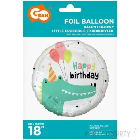balon foliowy happy birthday krokodyl z balonami godan 18 rnd