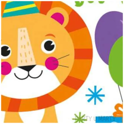 balon foliowy happy birthday lew amscan 18 sqr