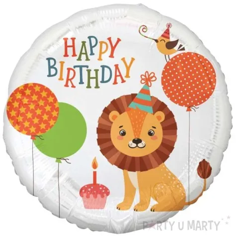 balon foliowy happy birthday lew godan 18 rnd