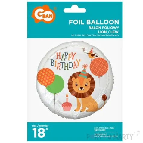 balon foliowy happy birthday lew godan 18 rnd