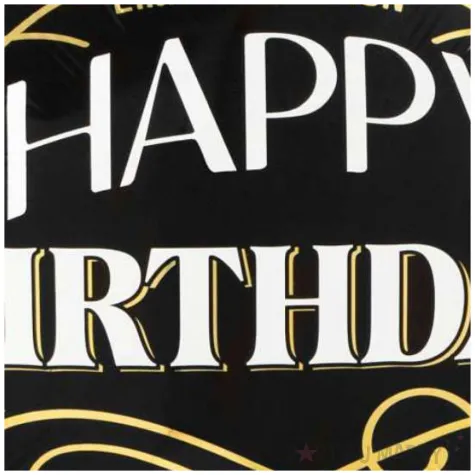 balon foliowy happy birthday limited edition dekoracja na urodziny czarny 18 rnd