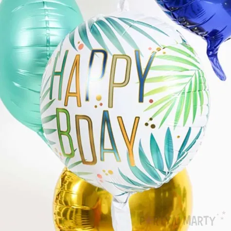 balon foliowy happy birthday liscie palmy folat 18 rnd