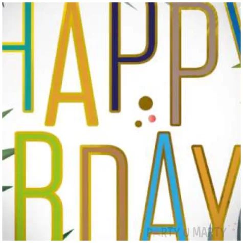 balon foliowy happy birthday liscie palmy folat 18 rnd