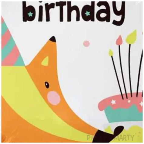 balon foliowy happy birthday lisek godan 18 rnd