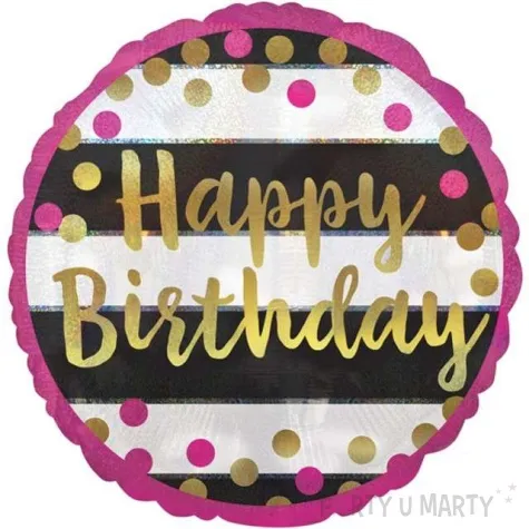 balon foliowy happy birthday milestone amscan 17 rnd
