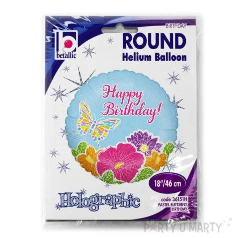 balon foliowy happy birthday motyl betallic 18 rnd