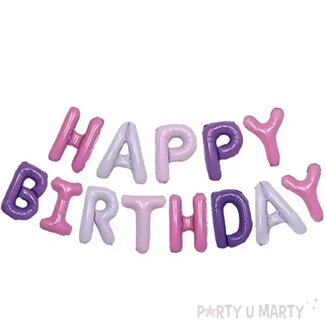 balon foliowy happy birthday napis jix 16 ltr