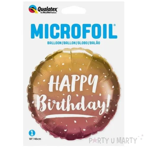 balon foliowy happy birthday ombre qualatex 18 rnd