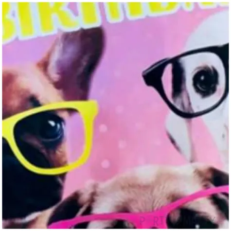 balon foliowy happy birthday psy w okularach jix 18 rnd