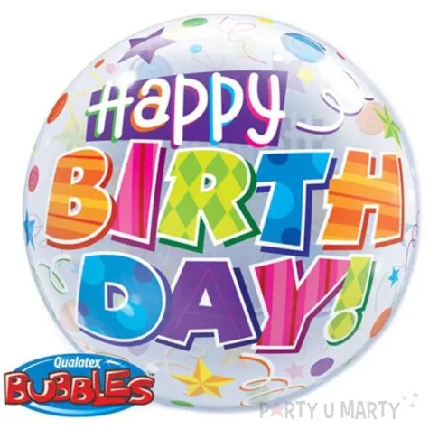 balon foliowy happy birthday qualatex 22 orb