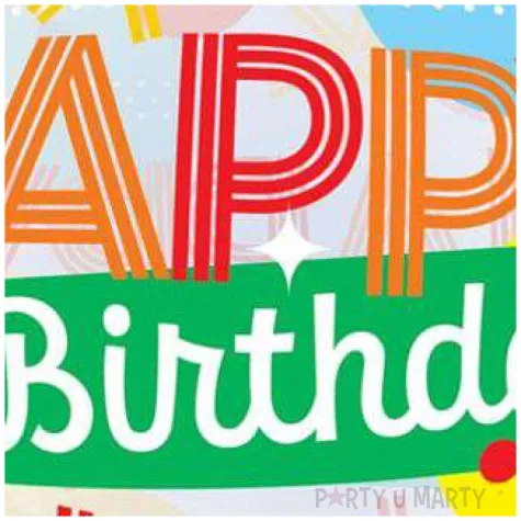 balon foliowy happy birthday qualatex bubbles 22 orb