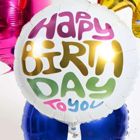 balon foliowy happy birthday retro bold folat 18 rnd