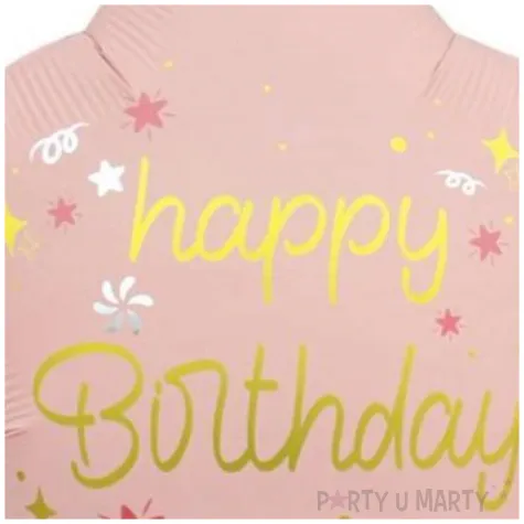 balon foliowy happy birthday rozowy matowy godan 18 str