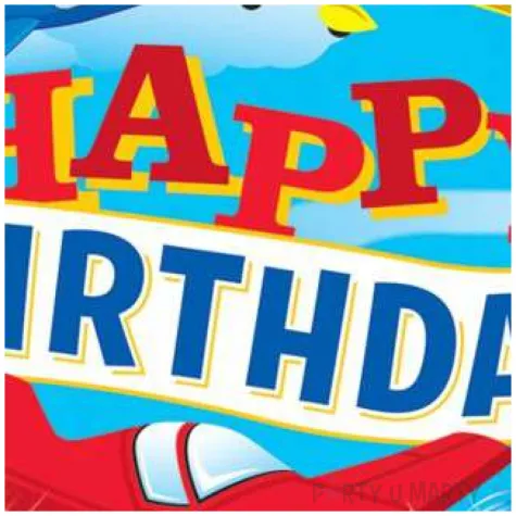 balon foliowy happy birthday samoloty qualatex 18 rnd