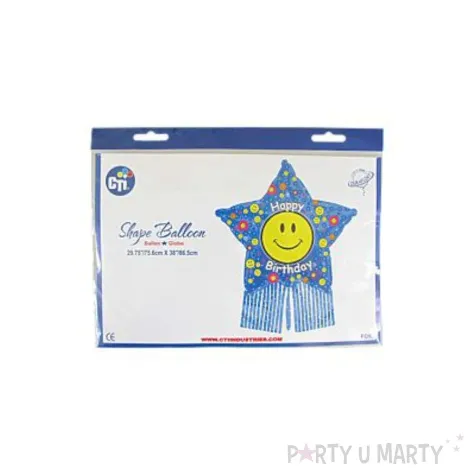 balon foliowy happy birthday smile gwiazda fredzle cti 38