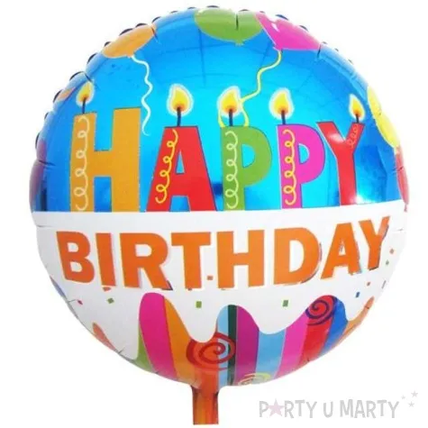 balon foliowy happy birthday swieczki godan 18 rnd