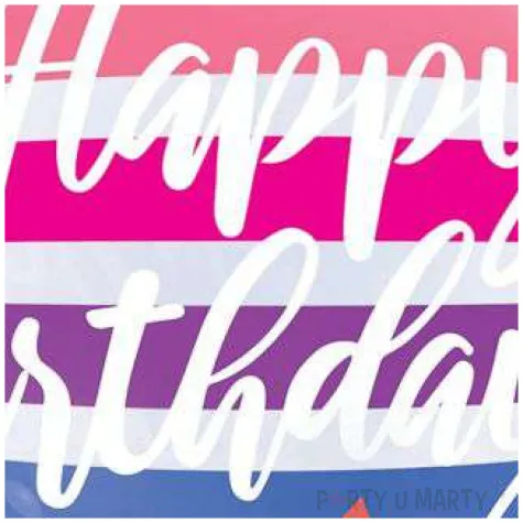 balon foliowy happy birthday teczowe paski qualatex bubbles 22 orb