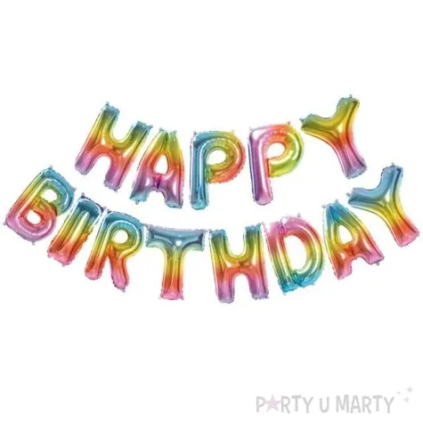 balon foliowy happy birthday teczowy godan 14 ltr