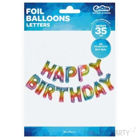 balon foliowy happy birthday teczowy godan 14 ltr