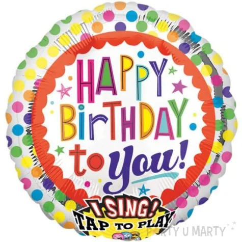 balon foliowy happy birthday to you grajacy amscan 28 rnd