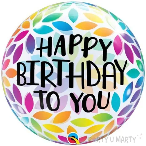 balon foliowy happy birthday to you qualatex 22 orb