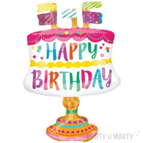 balon foliowy happy birthday tort amscan 12 shp