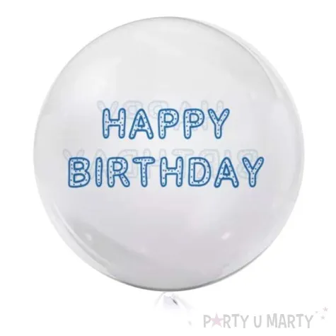 balon foliowy happy birthday transparentny tuban 18 orb