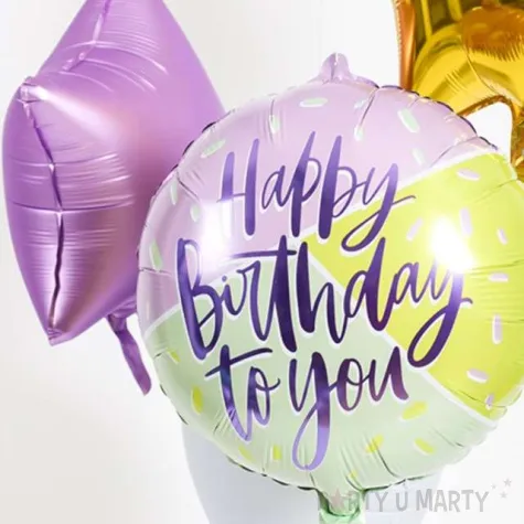 balon foliowy happy birthday tricolor folat 18 rnd