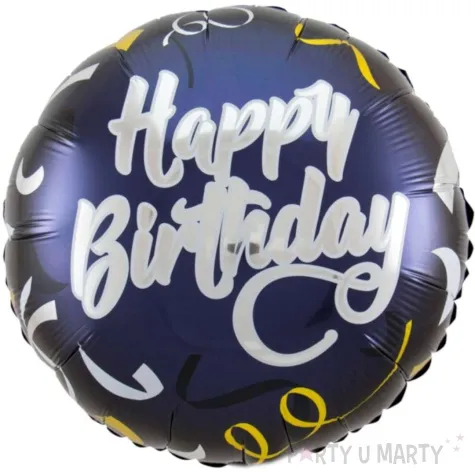 balon foliowy happy birthday urodziny granatowy folat 18 rnd