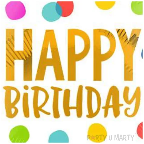 balon foliowy happy birthday w kropki amscan 17 rnd