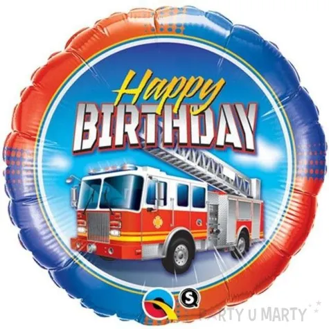 balon foliowy happy birthday woz strazacki qualatex 18 rnd