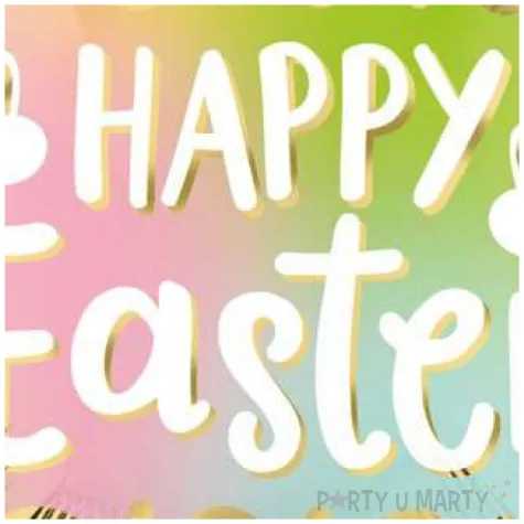 balon foliowy happy easter wielkanoc amscan 17 rnd