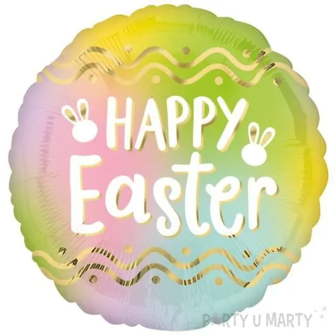 balon foliowy happy easter wielkanoc amscan 17 rnd