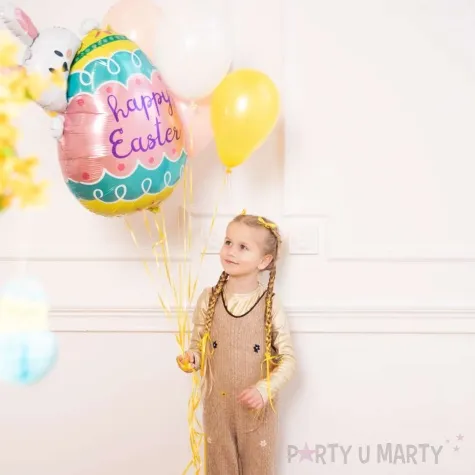 balon foliowy happy easter zajaczek z pisanka partypal 32 shp