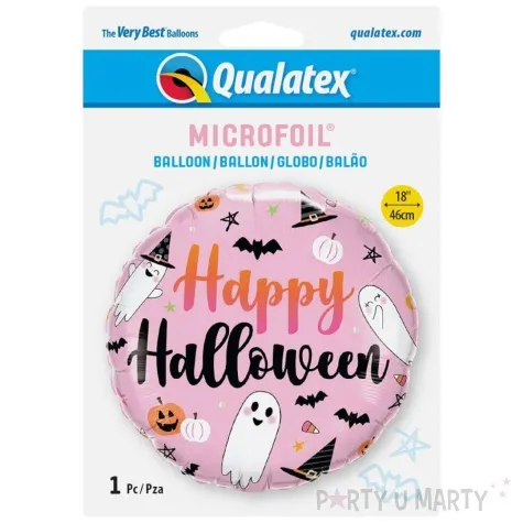 balon foliowy happy halloween duchy i dynie qualatex 18 rnd