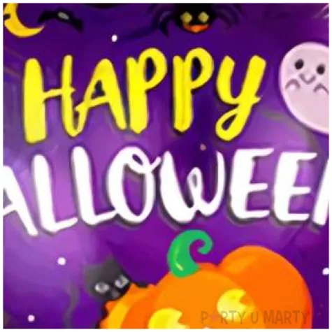 balon foliowy happy halloween dynia i duch fioletowy flexmetal 18 rnd