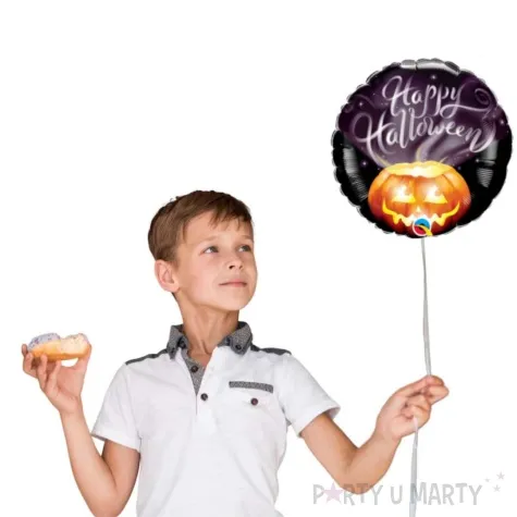 balon foliowy happy halloween dynia qualatex 18 rnd