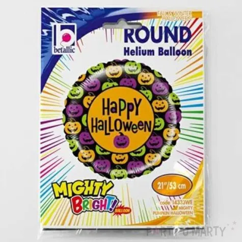 balon foliowy happy halloween dynie betallic 21 rnd