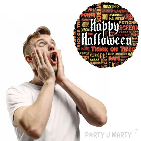 balon foliowy happy halloween napisy betallic 18 rnd