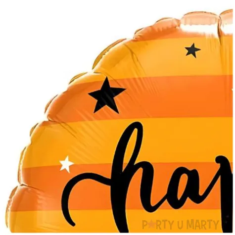 balon foliowy happy halloween pajak i gwiazdki pomaranczowy qualatex 18 rnd