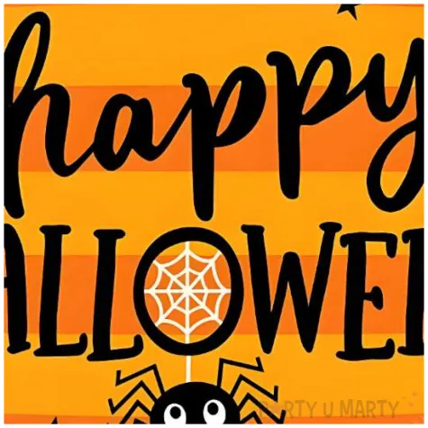 balon foliowy happy halloween pajak i gwiazdki pomaranczowy qualatex 18 rnd