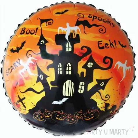 balon foliowy happy halloween straszny dom oem 18 rnd