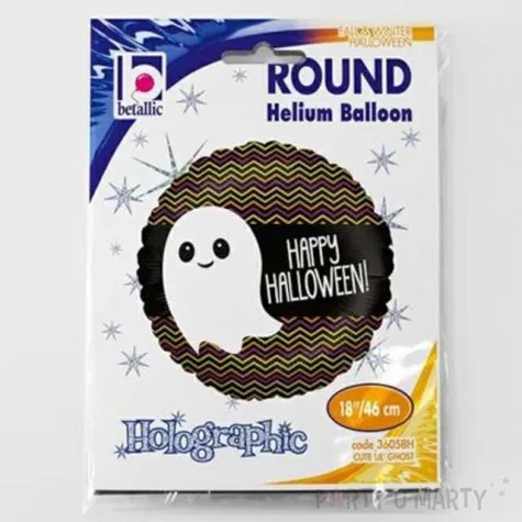 balon foliowy happy halloween z duszkiem betallic 18 rnd