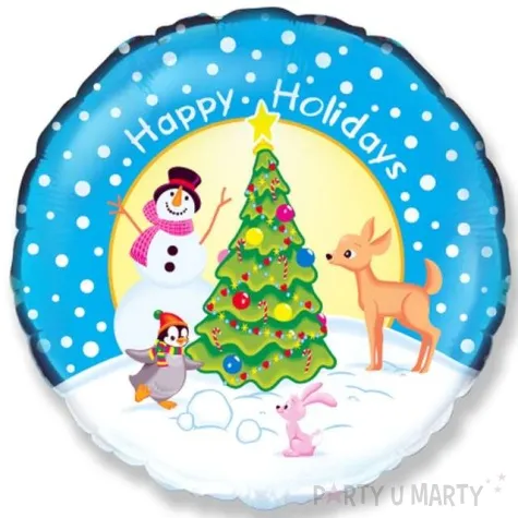 balon foliowy happy holidays swieta flexmetal 18 rnd