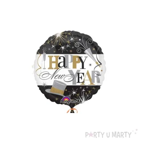 balon foliowy happy new year amscan 18 rnd