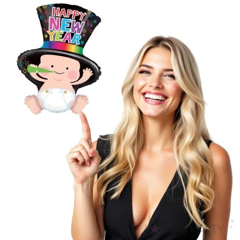 balon foliowy happy new year betallic 31 shp