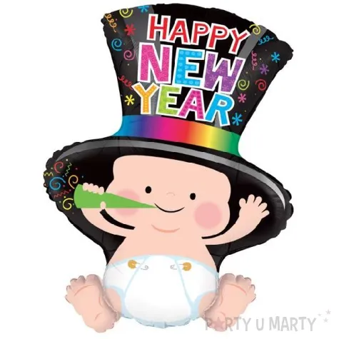 balon foliowy happy new year betallic 31 shp